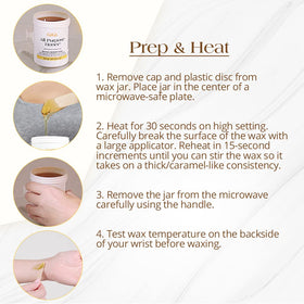 GIGI Honee application with spatula on arm showing precise hair removal