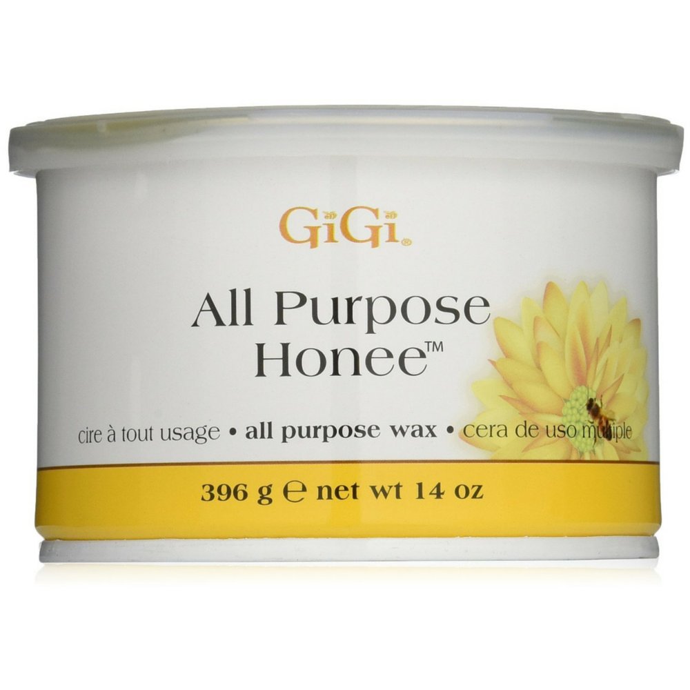 GIGI honee wax tub front view showing label and size, professional supply benefit