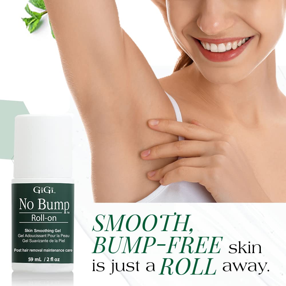 GIGI No Bump being applied to underarm area to soothe and reduce bumps after shaving