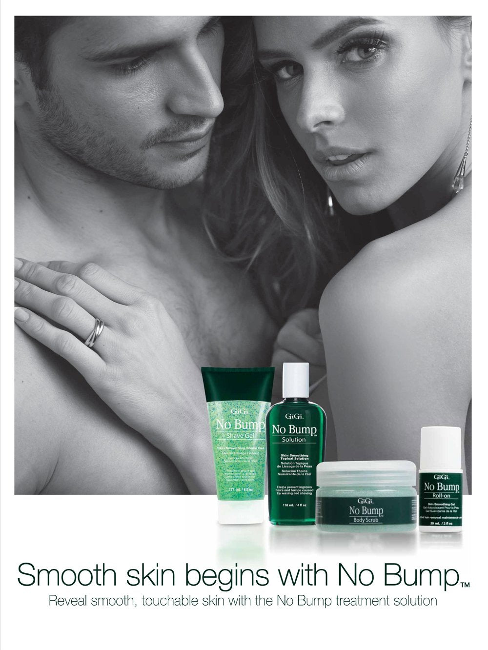 GIGI gel applied to underarm demonstrating gentle glide and reduced irritation