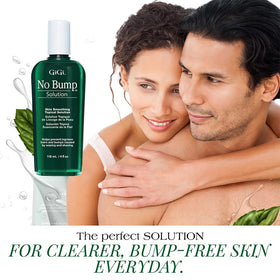 GIGI solution texture on skin illustrating fast absorption and smooth finish