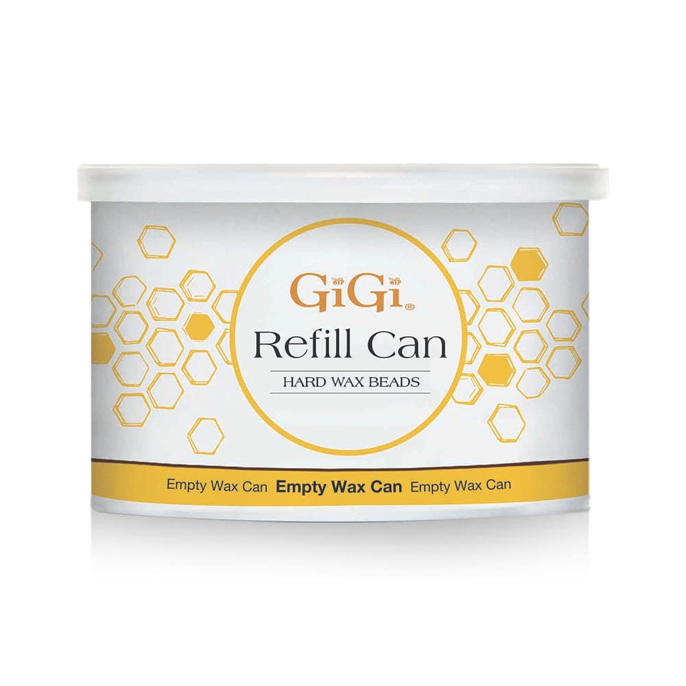 GIGI refill can front view showing durable tin and tidy wax heating