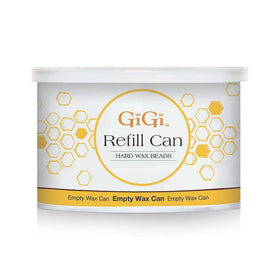 GIGI refill can front view showing durable tin and tidy wax heating