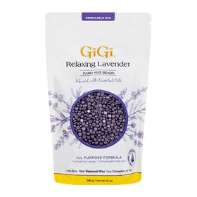 GiGi front packaging showing 14 oz jar and lavender label, calming scent benefit