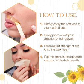 GIGI strip beside coin showing scale for small-area waxing