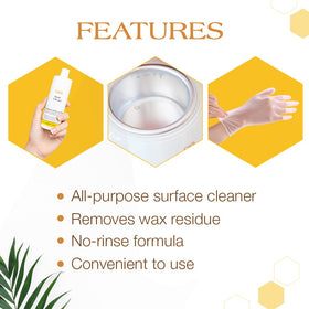 GIGI Sure Clean bottle beside a hand showing 8 fl oz scale for salon supply planning