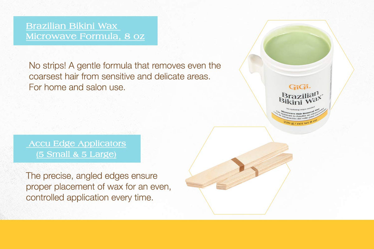 GIGI wax being applied to bikini line demonstrating precise control