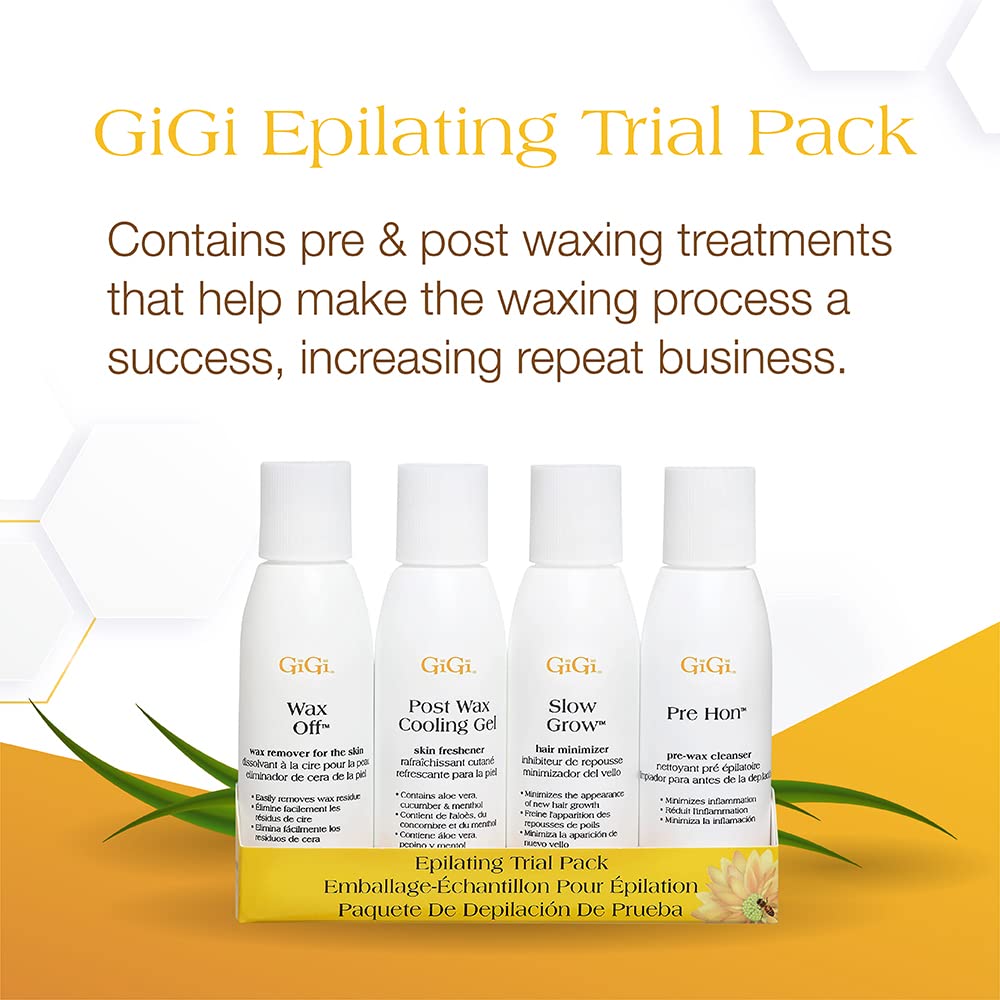 GIGI Wax-Off applied to skin demonstrating safe wax residue removal