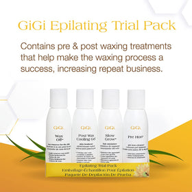 GIGI Wax-Off applied to skin demonstrating safe wax residue removal