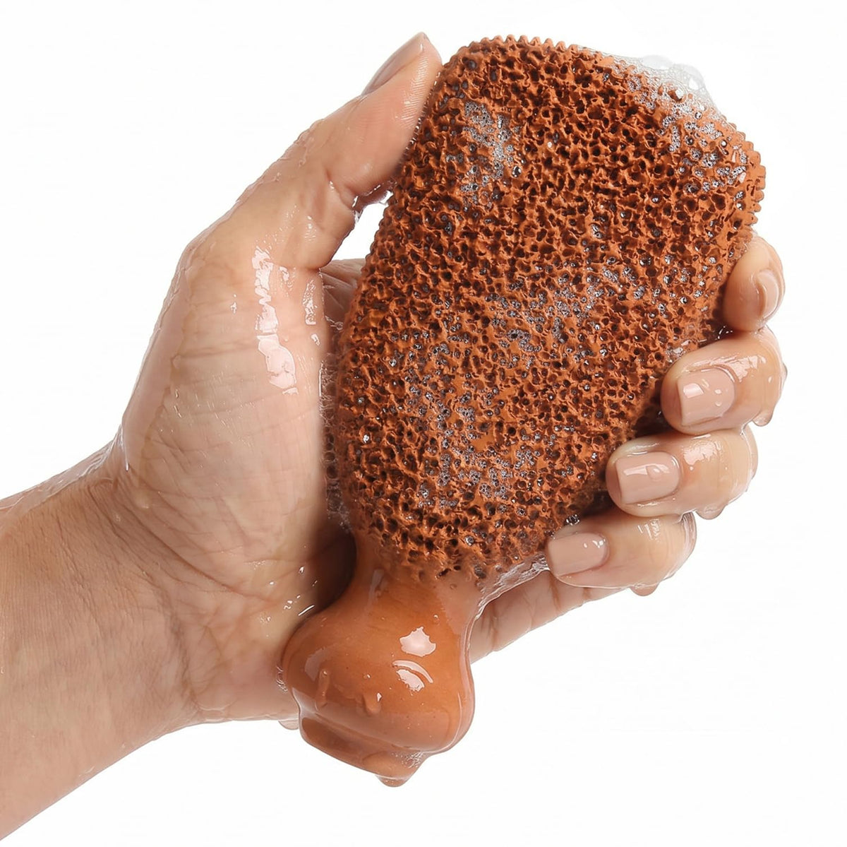 GILDEN TREE front view of pumice stone showing shape and benefit fast exfoliation