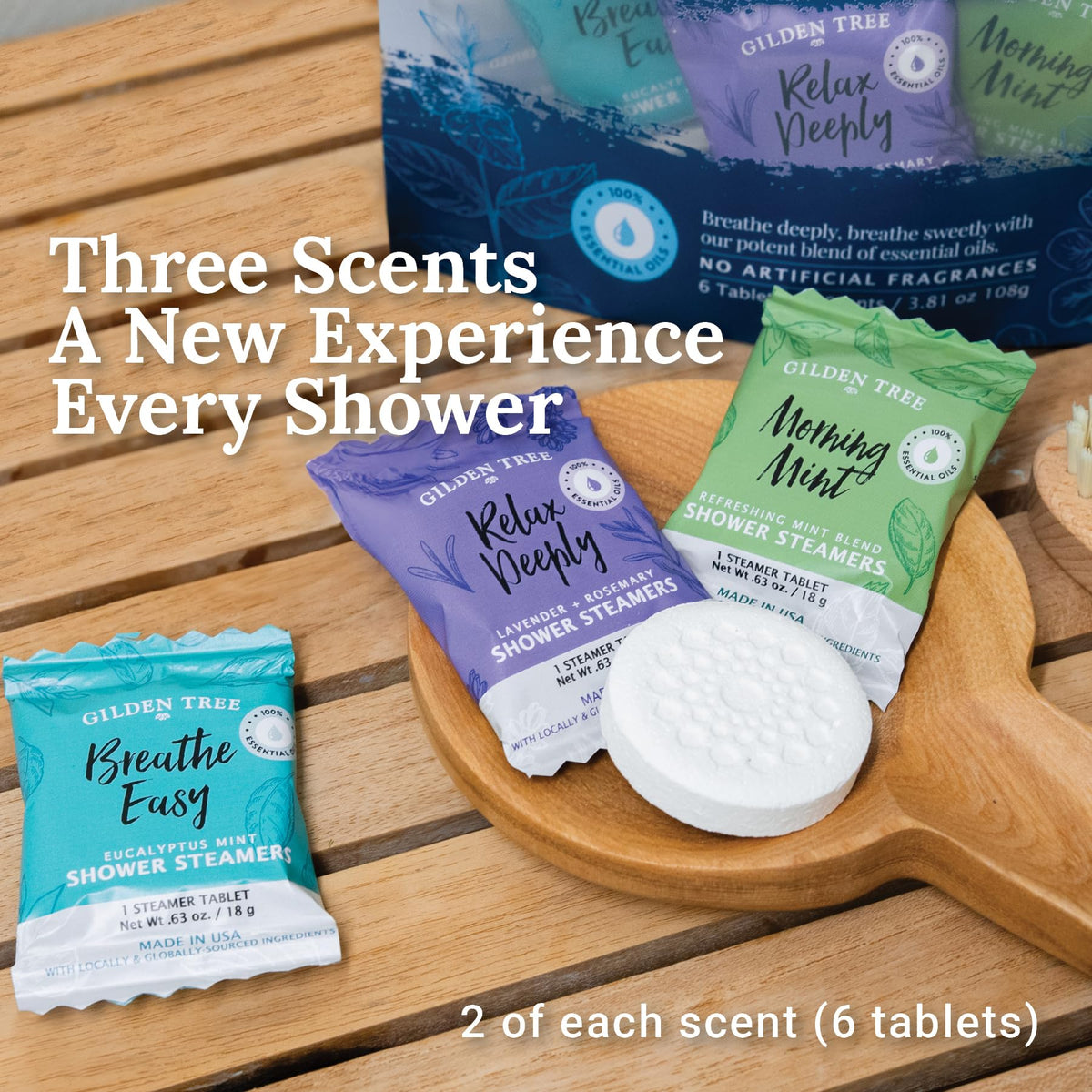 GILDEN TREE individually wrapped tablet emphasizing freshness and portability