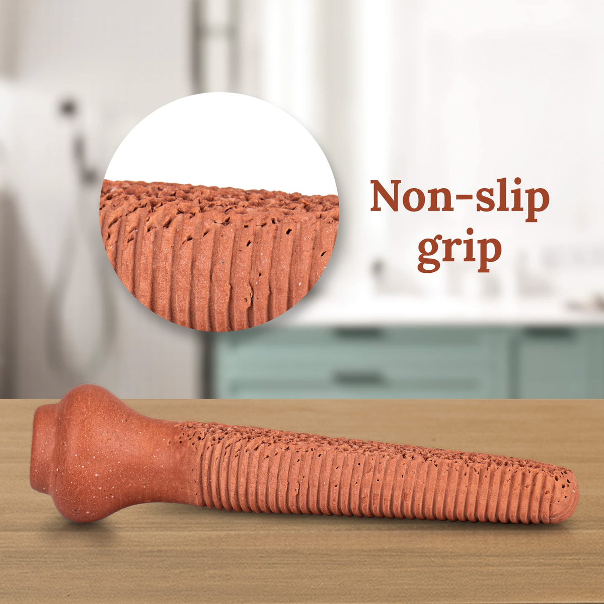 GILDEN TREE label showing natural terracotta origin and eco-friendly benefit