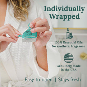 GILDEN TREE tablet dissolving in shower steam illustrating easy aromatherapy use