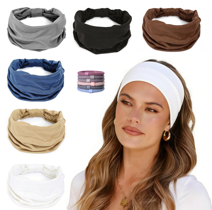 GiLi front packaging showing six headbands and hair ties for ready-to-use convenience