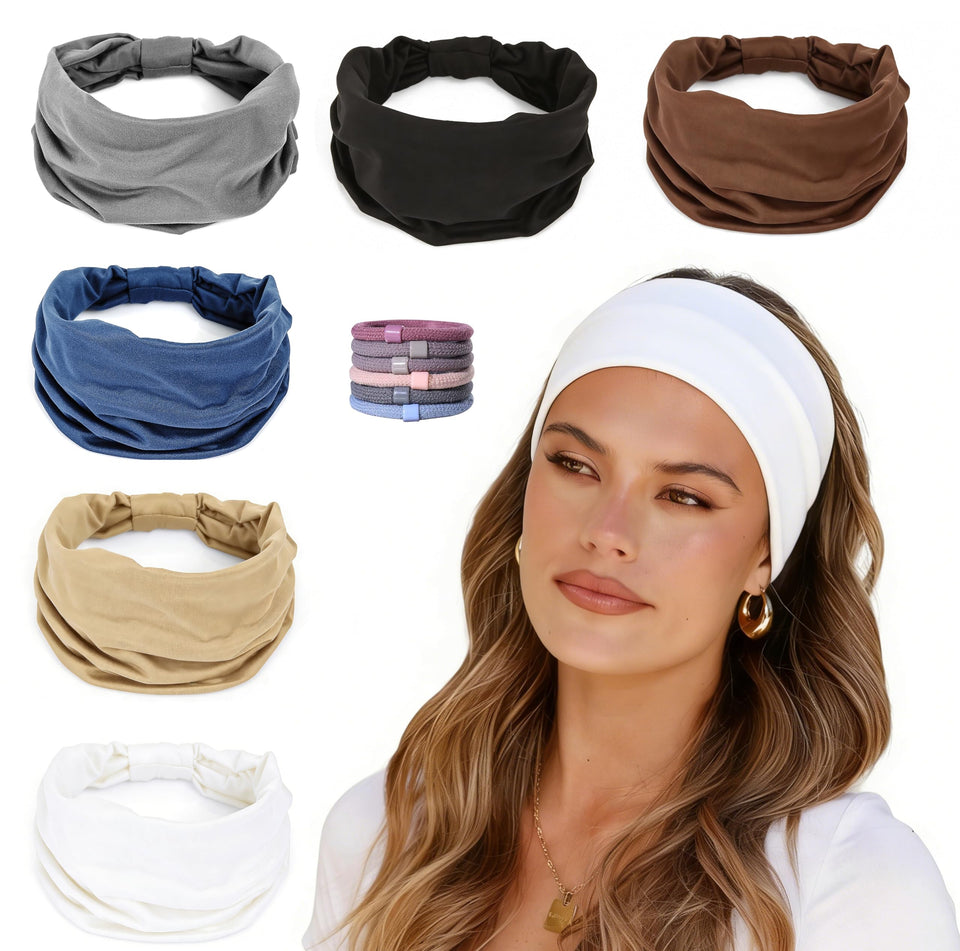 GiLi front packaging showing six headbands and hair ties for ready-to-use convenience