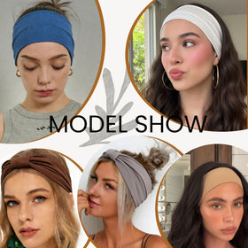 GiLi hair ties paired with headband showing coordinated styling options