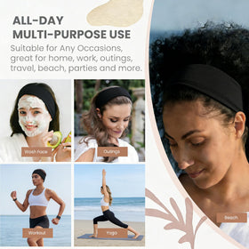 GiLi pair flat lay of two black headbands showing durable everyday style