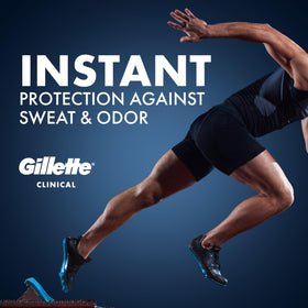 Gillette on dark fabric showing anti-white mark clothing benefit