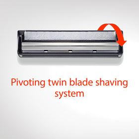 Gillette pivoting head closeup showing contour-following action