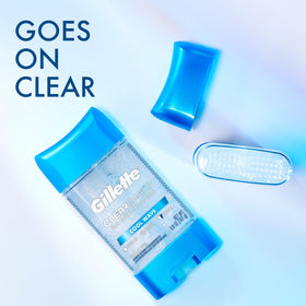 Gillette close-up of clear Cool Wave gel texture for fast drying