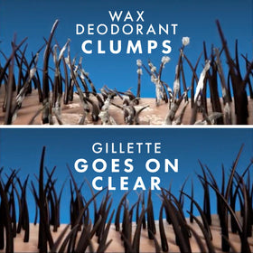 Close-up of Gillette dermatologist-tested label for gentle care