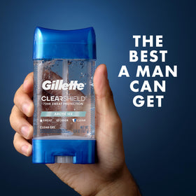 Gillette clear gel label ingredients panel highlighting active antiperspirant components