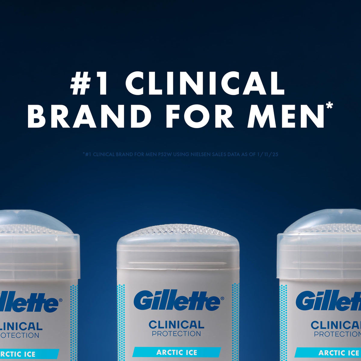 Gillette Clinical applied to underarm demonstrating sweat protection benefit