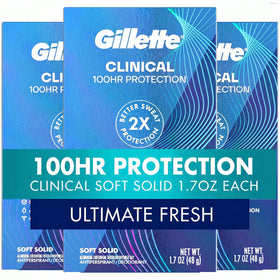 Gillette Clinical front packaging showing scent and pack benefit