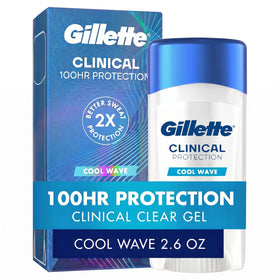 Gillette front packaging showing brand and clear gel benefits
