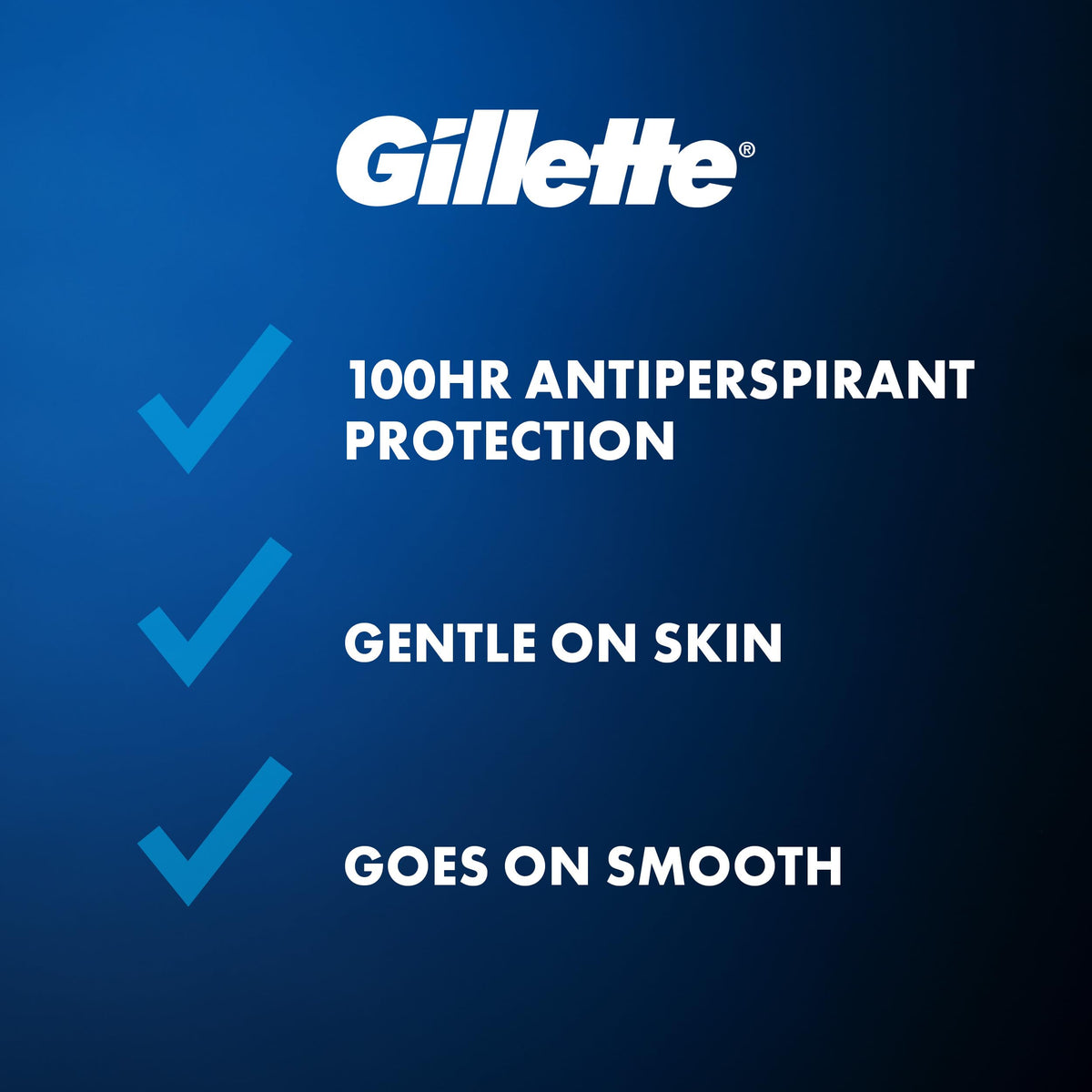 Gillette Clinical open cap revealing soft-solid stick and easy application