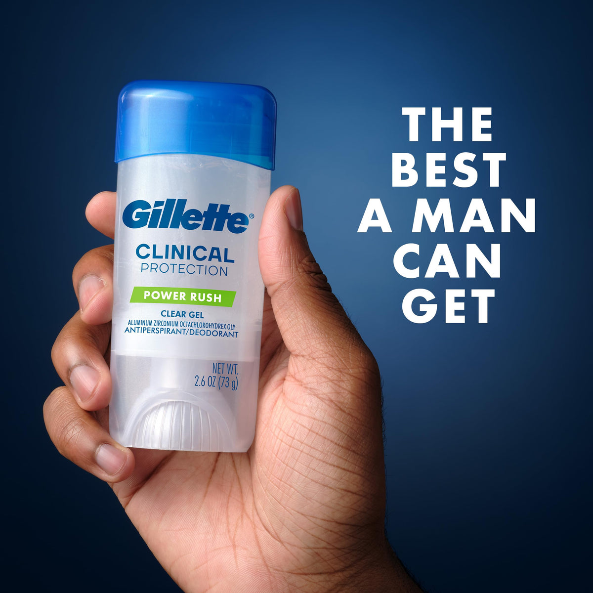 Gillette clinical side profile with twist dial showing controlled dispensing benefit
