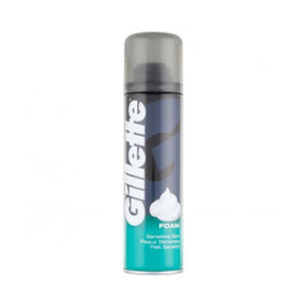 Close-up of Gillette foam texture demonstrating soft cushion for a smoother shave