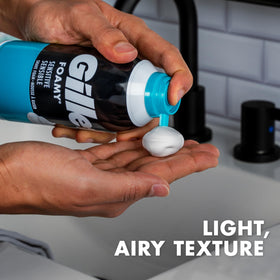 Gillette aerosol valve and cap showing easy-dispense top for controlled application