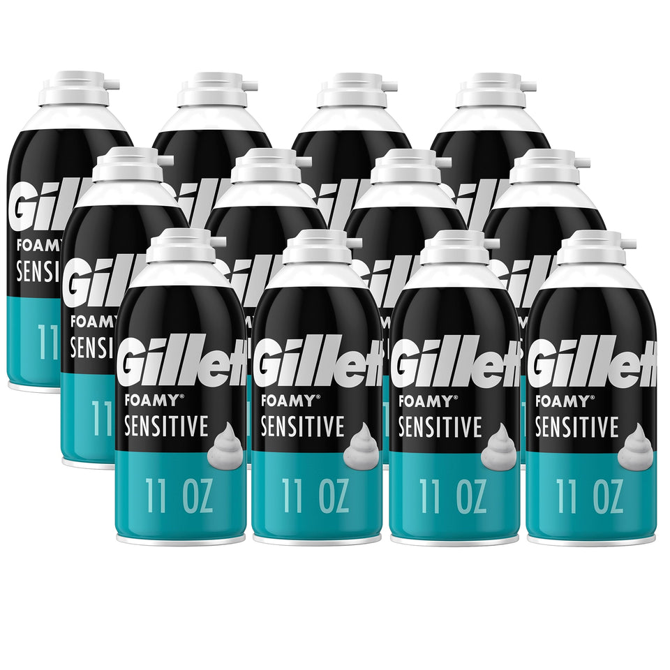 Gillette front packaging showing can and brand for clear product identification and trust
