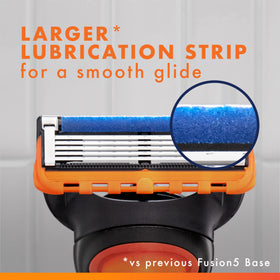 Gillette Fusion5 hand-held in use demonstrating comfortable glide
