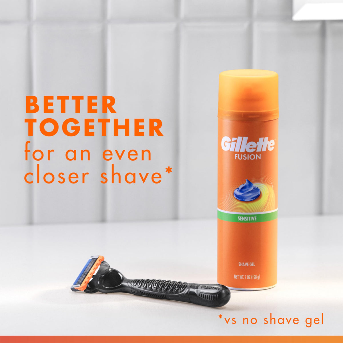 Gillette Fusion5 being applied before shaving showing smoother razor glide and comfort