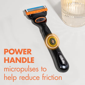 Gillette Fusion5 lubrication strip zoomed to show larger strip for smoother glide