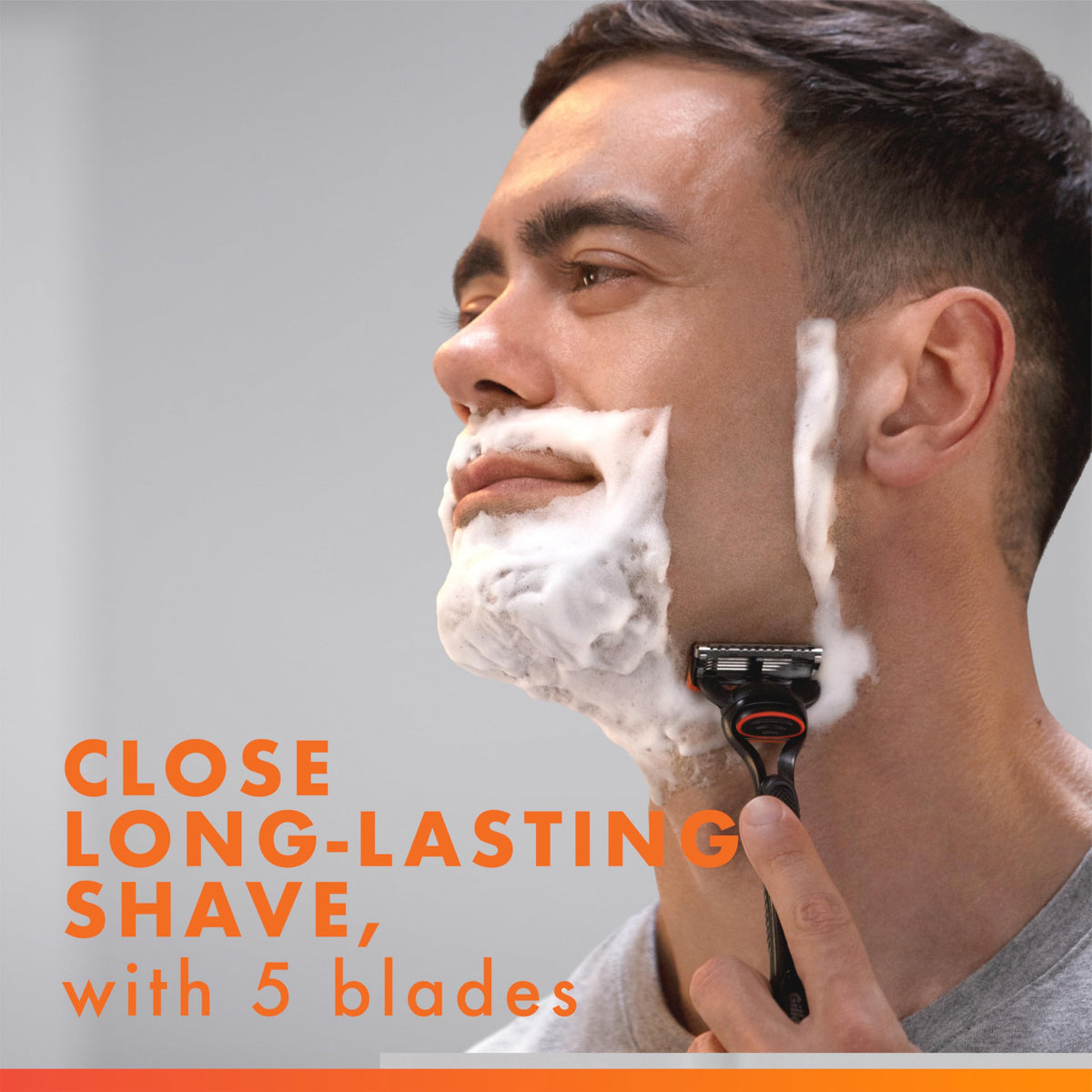 Gillette Fusion5 soft microfins texture prepping hairs for smoother cutting