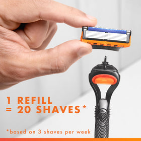 Gillette Fusion5 precision trimmer close-up enabling accurate edging and neat lines