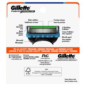 Gillette Fusion5 ProGlide open pack with individual cartridges ready for replacement