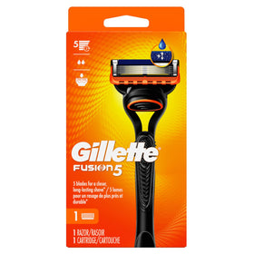 Gillette Fusion5 refill removed from packaging showing cartridge features
