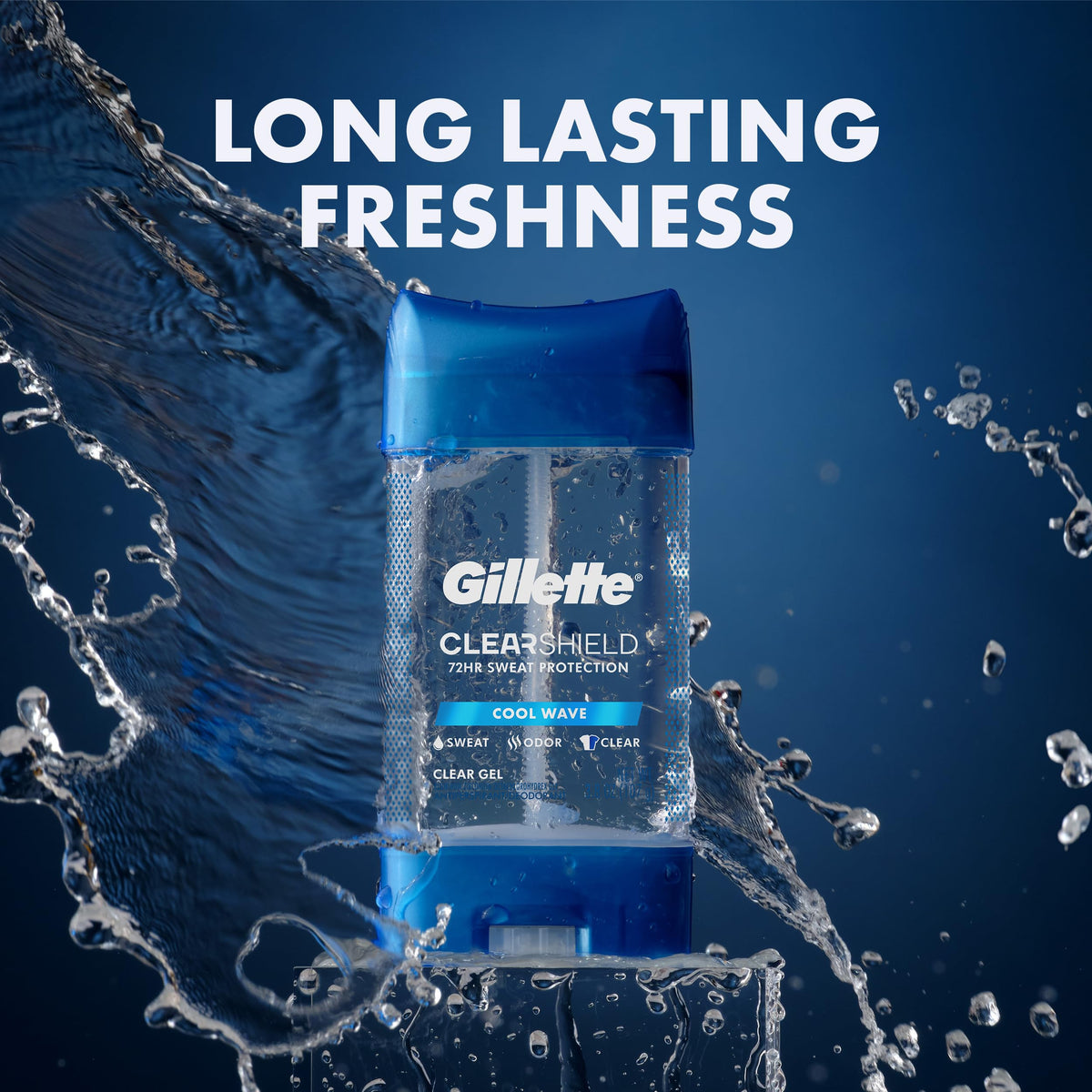 Gillette being used after workout highlighting sweat-control benefit