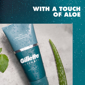 Gillette intimate applied on hand demonstrating lather and ease
