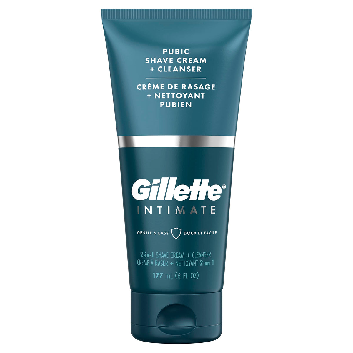 Gillette intimate front packaging showing product and benefits