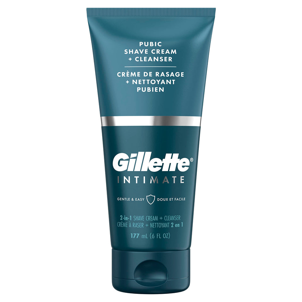 Gillette intimate front packaging showing product and benefits