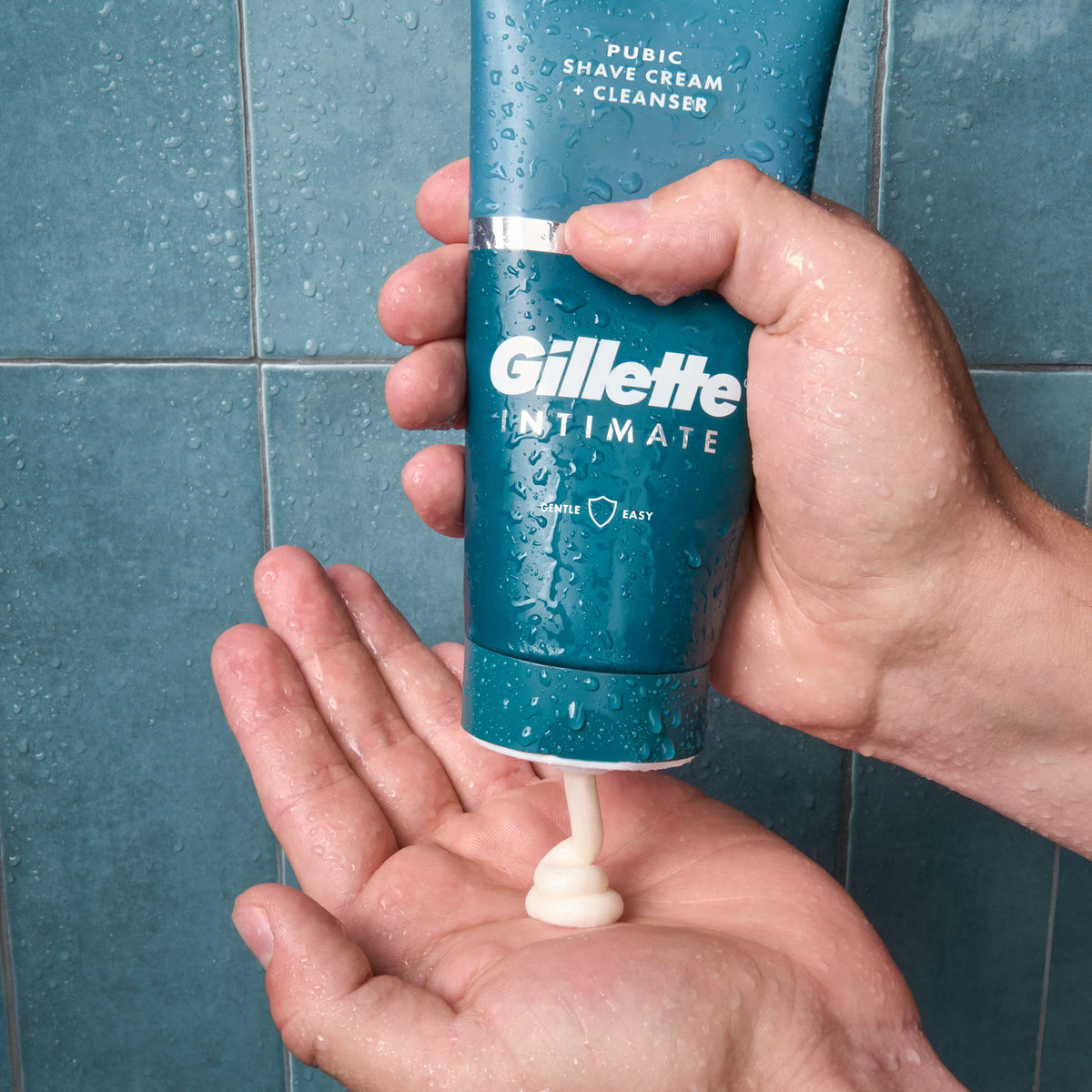 Gillette intimate open tube dispensing cream for easy application