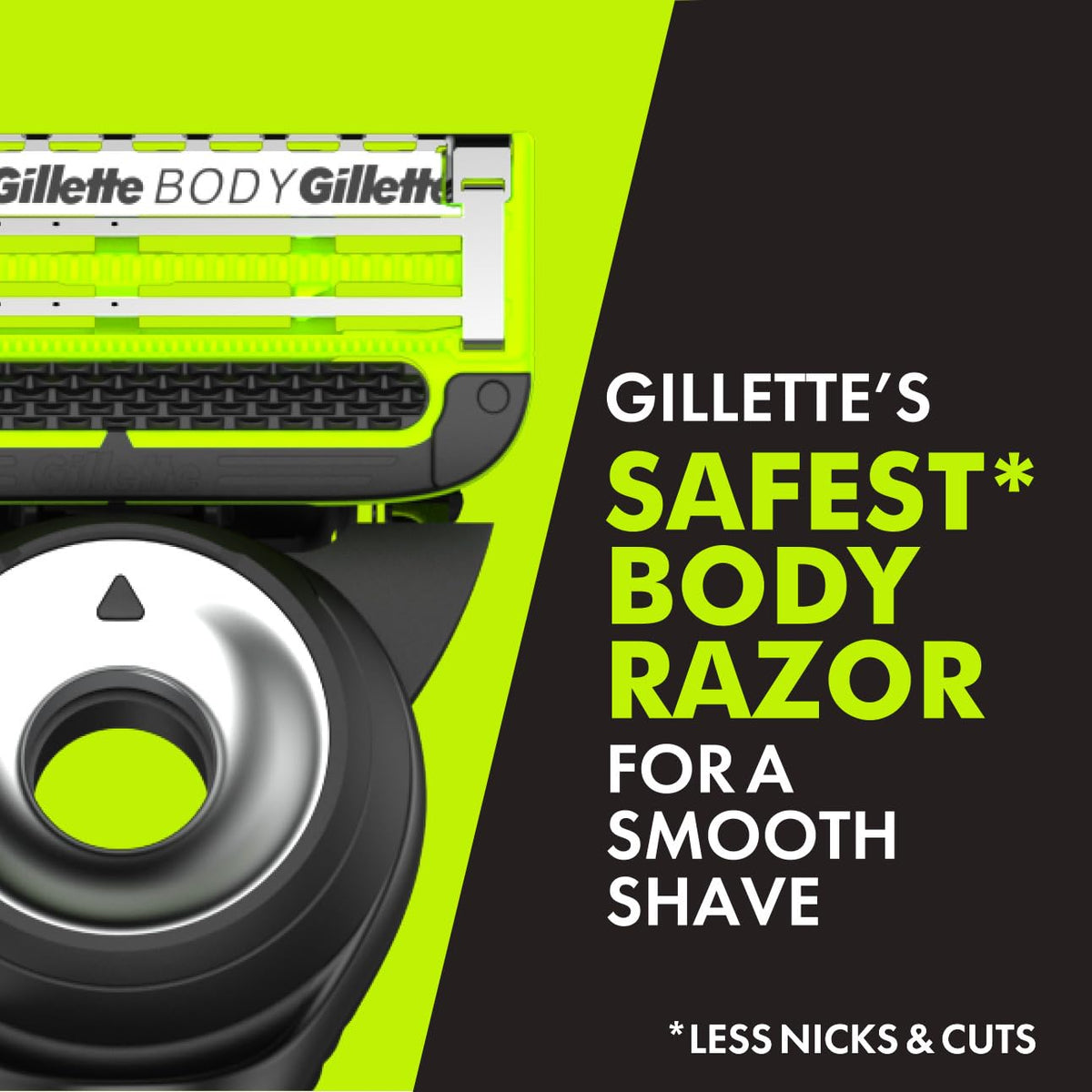 GilletteLabs blade refill close view highlighting widely spaced blades for easy rinsing