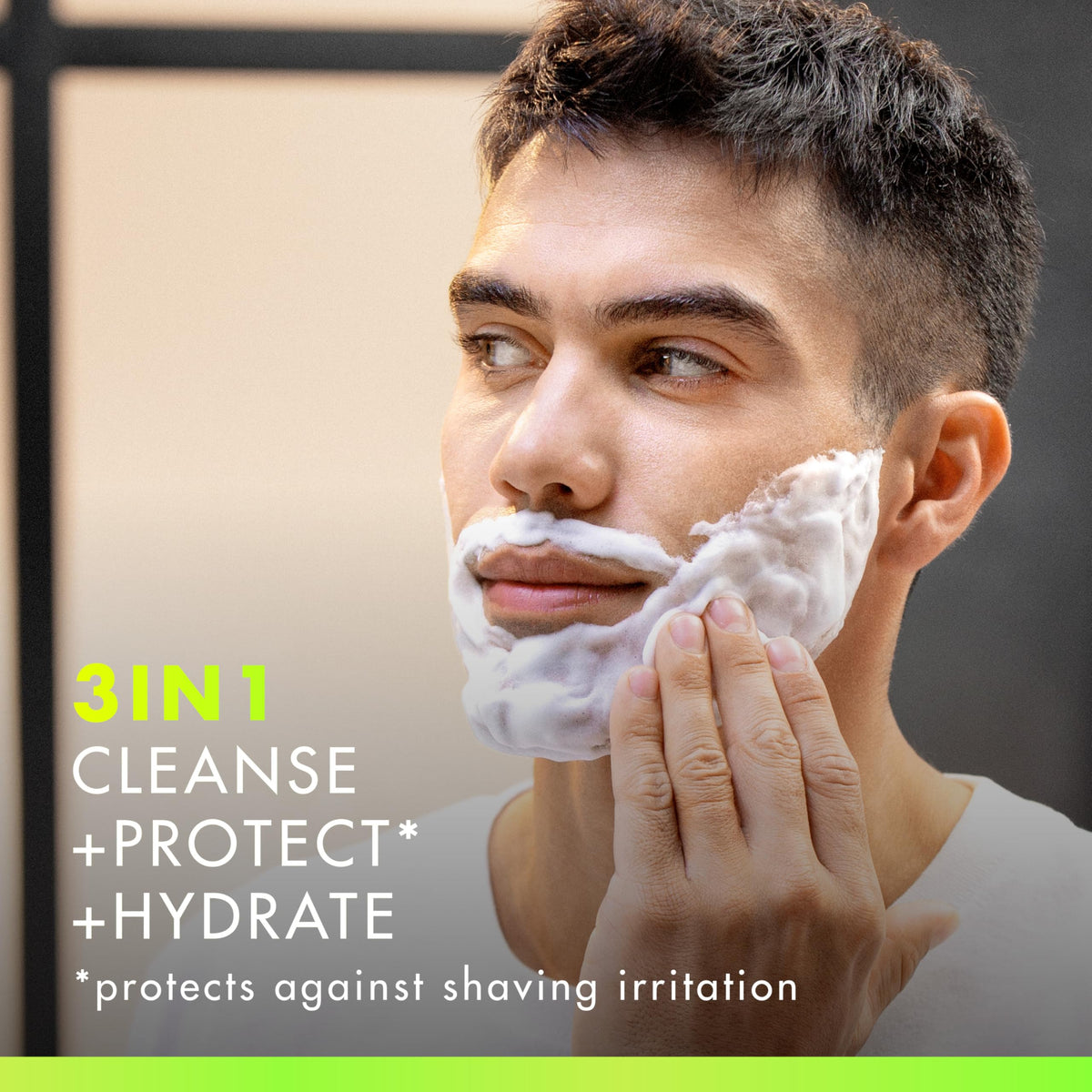 Gillette Labs foam texture close-up demonstrating quick rich foam and smooth glide