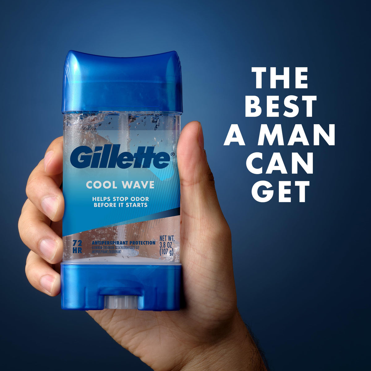 Gillette lifestyle morning routine with product showing reliable daily freshness benefit