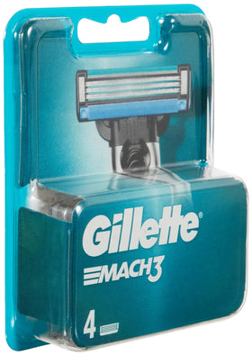 Gillette Mach-3 close-up of triple blades showcasing smooth shave advantage